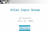 Atlas Copco Group Q2 Results July 18, 2002. Page 2 July 18,   Contents  Q2 Highlights  Market Development  Business Areas.