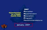 2007 Hypertension as a Public Health Risk January, 2007.