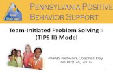 PAPBS Network Coaches Day January 28, 2016 1 Team-Initiated Problem Solving II (TIPS II) Model.