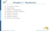 7.1 Silberschatz, Galvin and Gagne 2009 Operating System Concepts  8 th Edition Chapter 7: Deadlocks The Deadlock Problem System Model Deadlock Characterization.
