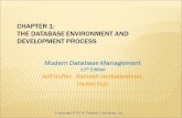 Copyright  2016 Pearson Education, Inc. CHAPTER 1: THE DATABASE ENVIRONMENT AND DEVELOPMENT PROCESS Modern Database Management 12 th Edition Jeff Hoffer,