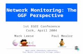 Mark Leese (Daresbury Laboratory) Paul Mealor (University College London) 1st EGEE Conference Cork, April 2004 Network Monitoring: The GGF Perspective.