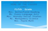 Mrs. Butterfield-Reading Ms. Evans-Language Arts Mrs. Hornsby-Social Studies Mr. Montgomery-Science…