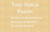 Two Voice Poem Written & Recorded by: Hemyan Al-Ibrahim Al Jazi Al-Suwaidi.