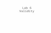 Lab 6 Validity. Picking a Topic for Your Paper Were you able to come up with 3 ideas? Let’s chat about…