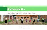 Building Vibrant Communities Patronicity