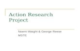 Action Research Project Noemi Waight & George Reese MSTE.