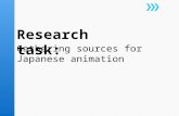 Gathering sources for Japanese animation Research task: