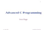 C++ Notes 1995Copyright Ivor Page 1995 1 Advanced C Programming Ivor Page.