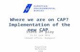 Where we are on CAP? Implementation of the new CAP State of play 11-12 June 2014 CEEweb office, Budapest…