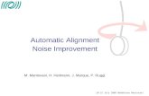 20-22 July 2006 Maddalena Mantovani Automatic Alignment Noise Improvement M. Mantovani, H. Heitmann,…