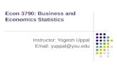 Econ 3790: Business and Economics Statistics Instructor: Yogesh Uppal