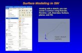 Ken YoussefiME Dept. 1 Surface Modeling in SW Open sketch (spline) Starting with a sketch, you can create…