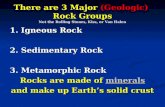 There are 3 Major (Geologic) Rock Groups Not the Rolling Stones, Kiss, or Van Halen 1. Igneous Rock…