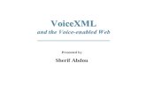 Presented by Sherif Abdou. VoiceXML experimentation platform Interpreter: SpeechWorks OpenVXI ASR engine:…