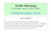 SCRF Meeting Fermilab, April 21-25, 2008 Draft agenda updated, April-19 General Agenda: 4/21: Cavity:…