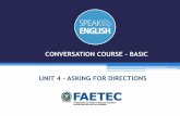 Unit 4  - conversation course - asking for directions