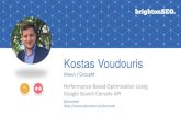 Kostas Voudouris - BrightonSEO - Perfromance-based optimisation using Google Search Console and the API