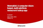 WannaEat: A computer vision-based, multi-platform restaurant lookup app
