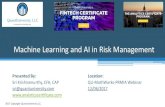 Machine Learning and AI in Risk Management