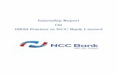 HRM Practice in NCC Bank Limited