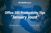 Office 365 Productivity Tips -- January Joust