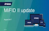 MiFID II Update August 2017