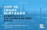 Top 10 Legal Mistakes Startups & Entrepreneurs Make