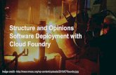 Structure and Opinions - Software Deployments with Cloud Foundry