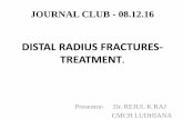 Distal Radius Fractures- Journal club