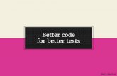 Beter code for better tests