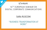 Business Transformation At Work - Sara Rusconi
