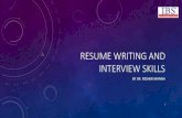 Resume writing Tips and Interview Skills