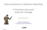 How to be a Solution-focused Detective: Principles and Tools for Organisational Change