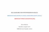 2012 Clinical Practice guidelines for hypothyroidism in adults: American Association of Clinical Endocrinologists (AACE) / American Thyroid Association (ATA)
