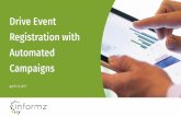 Drive event registration with automated campaigns