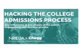 Hacking the College Search: Key Influencers at Key Phases of the College Search