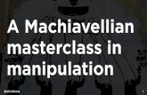 Machiavellian Manipulation - Chris How for UX Brighton July 2017
