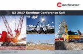 Q3 2017 Manitowoc Earnings Conference Call