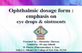Ophthalmic dosage form: eye drops & ointment