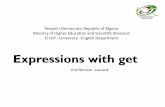 Expressions with get
