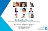 Big Data, Small Personas: Research Agenda for Automatic Persona Generation