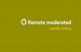 Remote Moderated Usability Testing