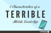 5 characteristics of a terrible mobile event app