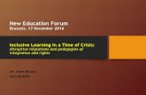 Inclusive Learning in a Time of Crisis: disruptive migrations and pedagogies of integration and rights