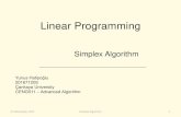 Linear Programming - Simplex Algorithm by Yunus Hatipoglu