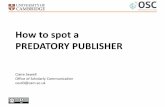 How to Spot a Predatory Publisher