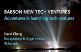Babson New Tech Ventures Class: Adventures in Launching Tech Ventures