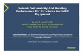 Seismic vulnerability and building performance for structures and MEP Equipment