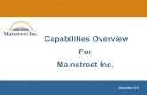 Mainstreet Inc  Capabilities Overview Dec 2011